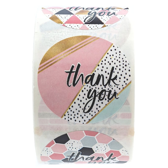 80 pcs 1.5" Geometric Modern Thank You Stickers - Picture 5 of 7